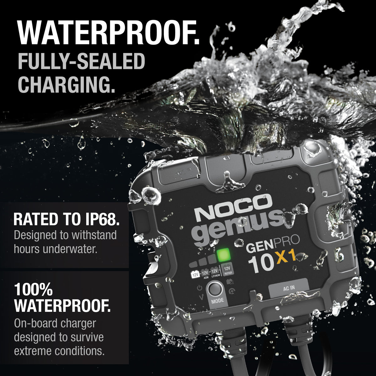 GENPRO10X1 1-Bank 10A Onboard Battery Charger - official NOCO product image 3