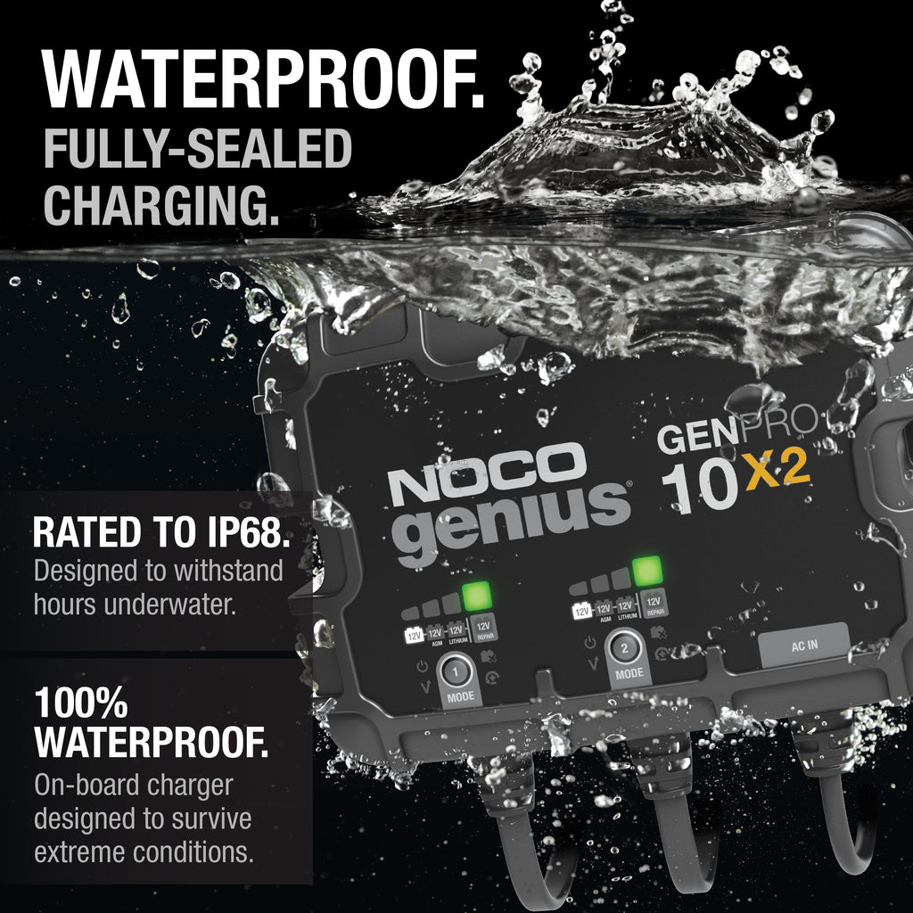 GENPRO10X2 2-Bank 20A Onboard Battery Charger - official NOCO product image 3