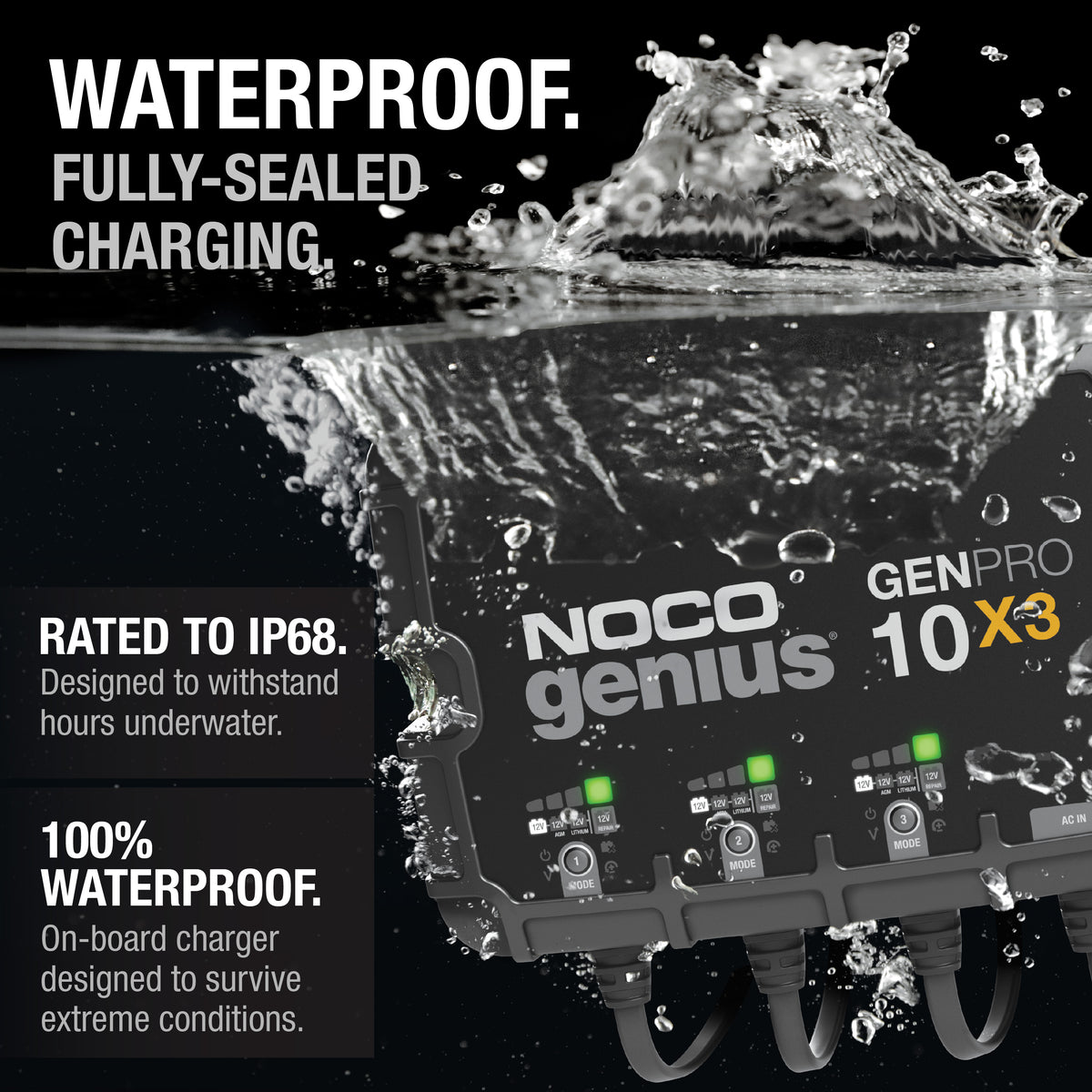 GENPRO10X3 3-Bank 30A Onboard Battery Charger - official NOCO product image 3