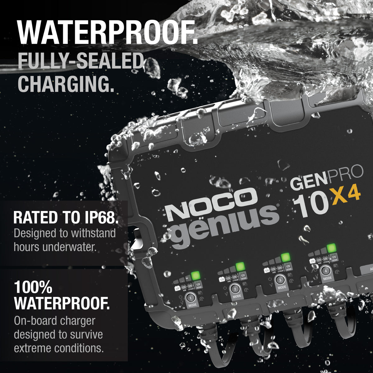 GENPRO10X4 4-Bank 40A Onboard Battery Charger - official NOCO product image 3
