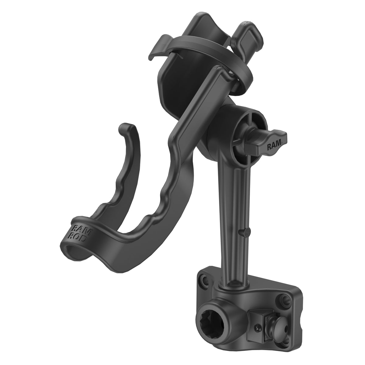 RAM ROD® Fishing Rod Holder with Plunger Bulkhead Base - official product image 1
