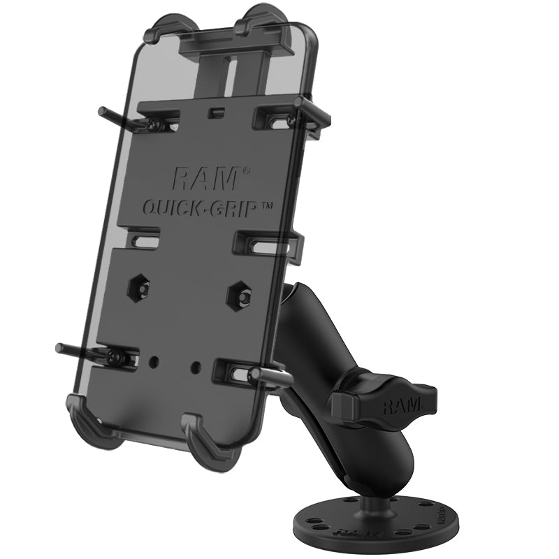 RAM® Quick-Grip™ XL Spring-Loaded Phone Mount with Drill-Down Base - official product image 1