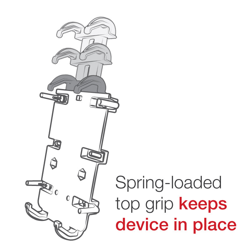 RAM® Quick-Grip™ XL Spring-Loaded Phone Mount with Drill-Down Base - official product image 5