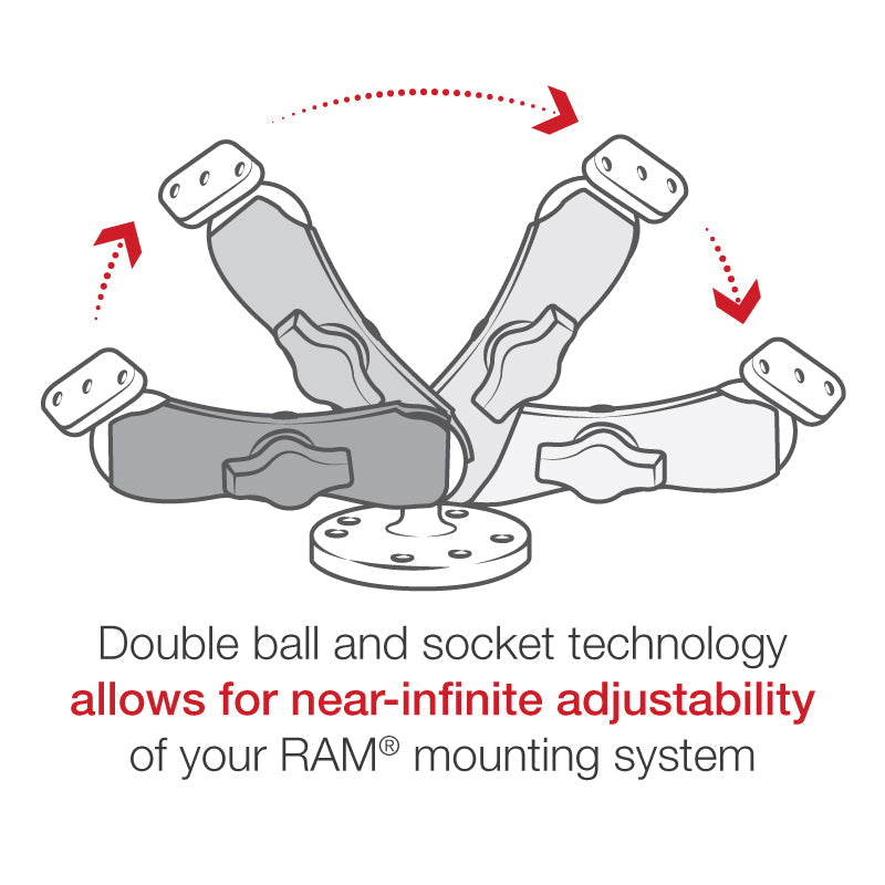 RAM® Quick-Grip™ XL Spring-Loaded Phone Mount with Drill-Down Base - official product image 8