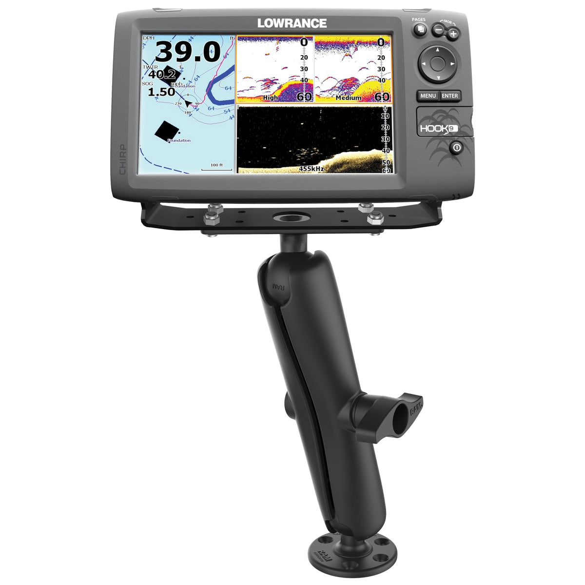 RAM® Marine Electronics Mount - D Size Long - official product image 1