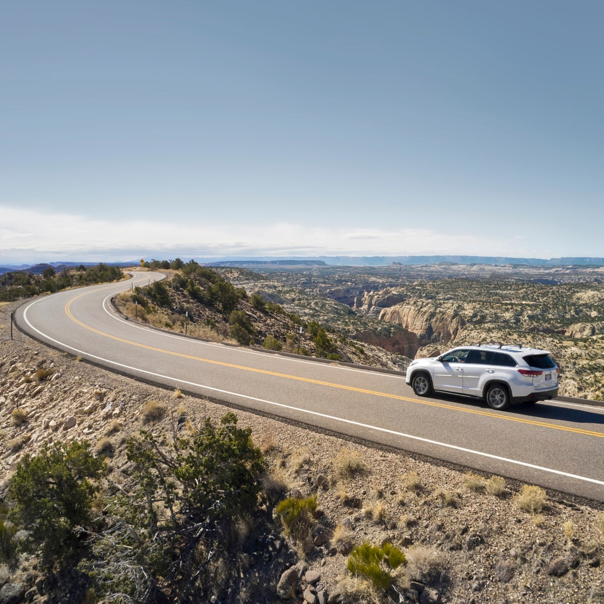 weBoost Drive X - SUV driving on a desert highway